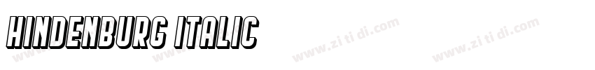 HINDENBURG ITALIC字体转换